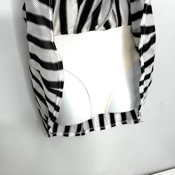 Nike Vintage Challenge Court Dri Fit Tennis Dress White & Black Stripe XS - Picture 2 of 9